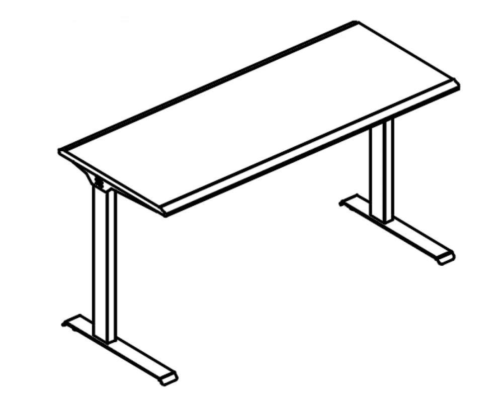 Стол письменный 120 на каркасе МL 2 скоса Alta ML