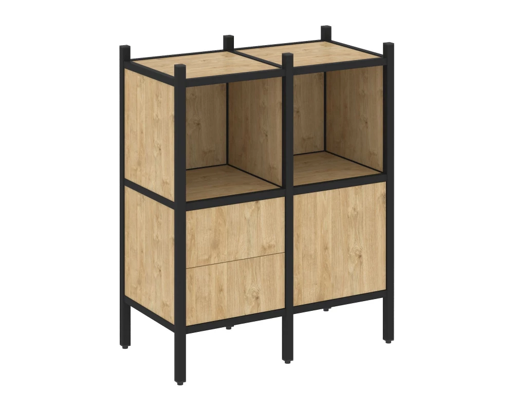 Прямой стеллаж L-02 862x446x1047 Loft