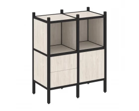 Прямой стеллаж L-02 862x446x1047 Loft images