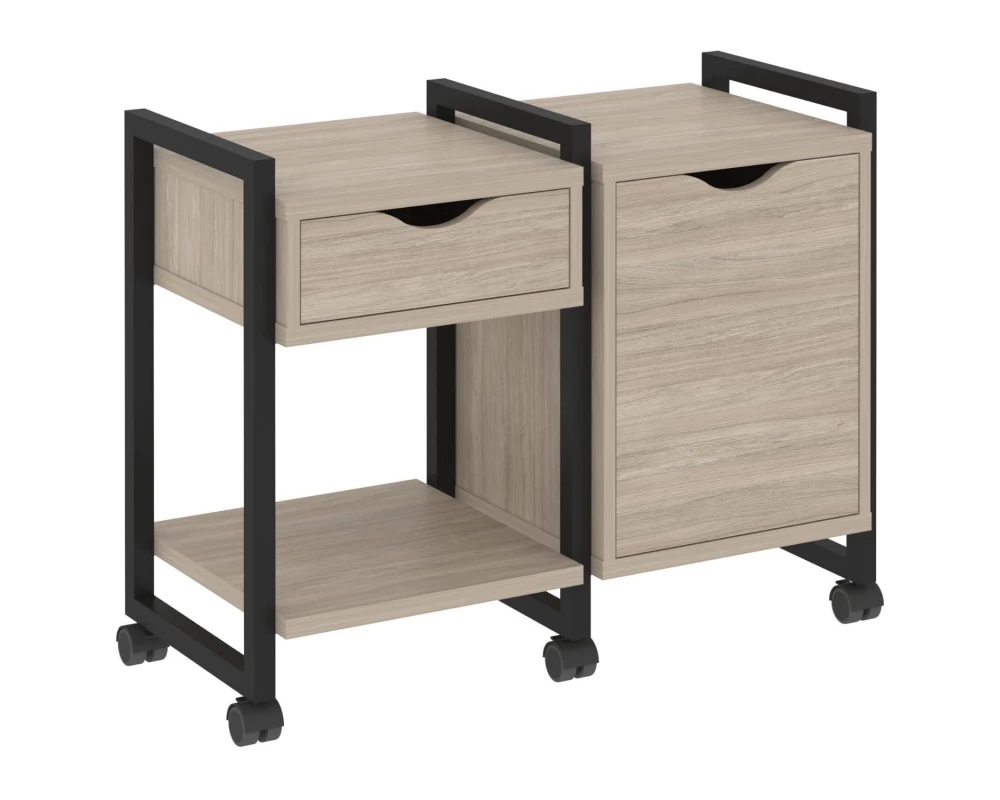 Тумба на колесных опорах наборная. Вариант №3 970х460х767 Loft