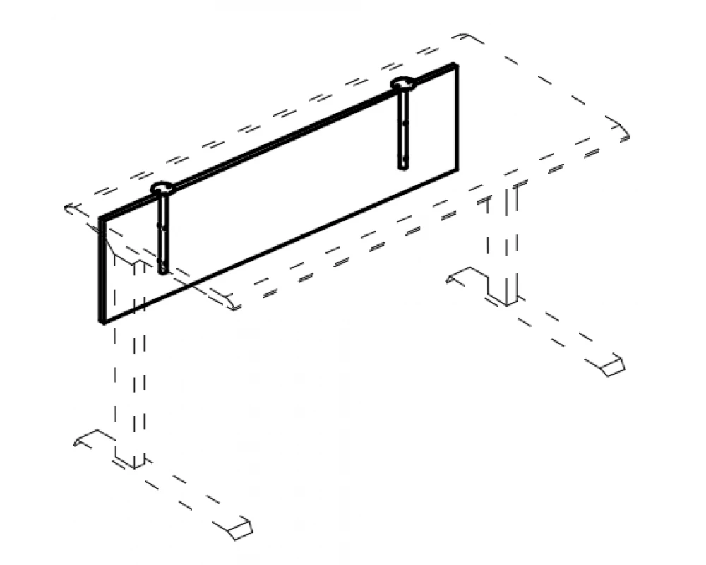 Экран стола защитный ДСП для стола 140 Alta ML