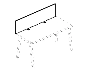 Экран настольный фронтальный ДСП для стола 80 Alta MT images